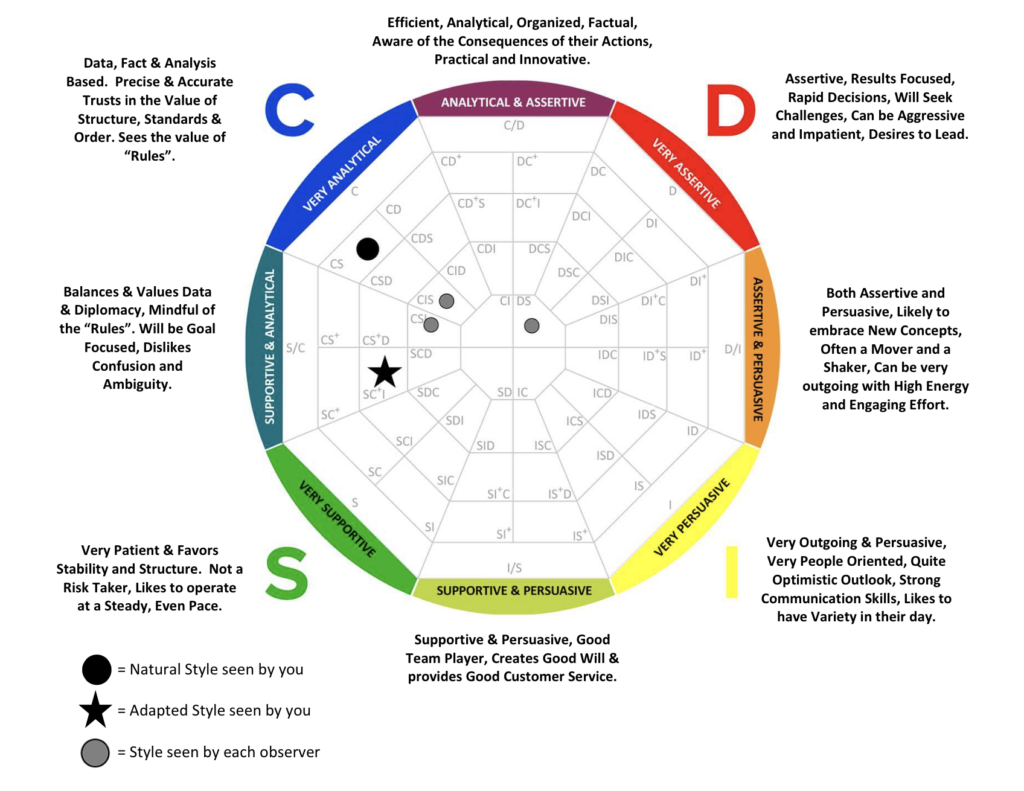 DISC 360 Assessment Graph